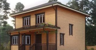 Двухэтажный дом из бруса в Майкопе от Строй-Мкп - строительство от 135642 руб.